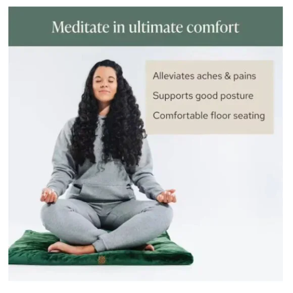 Zabuton Meditation Mat - Luxurious Meditation Cushion Floor Pillow - Picture 10 of 11